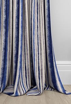 Guarda Stripe, Indigo - Made to Measure Curtains